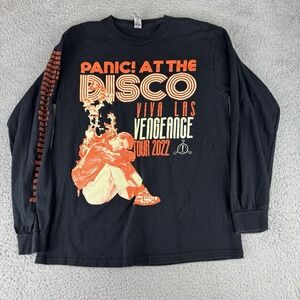 Panic At The Disco 2022 Viva Las Vengeance Tour Medium Long‎ Sleeve Shirt Black